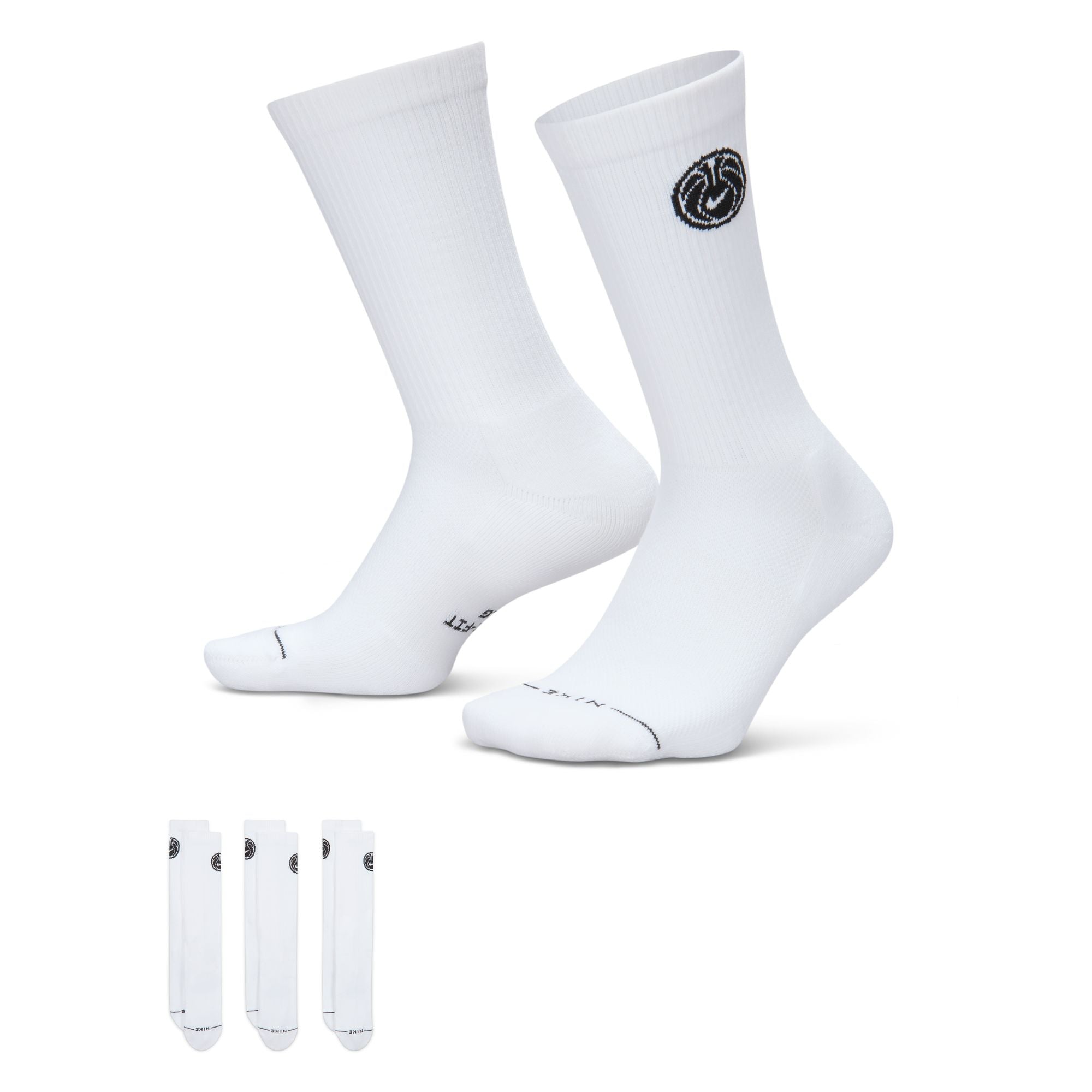 NIKE UNISEX EVERYDAY BASKETBALL CREW SOCKS - 3 PACK