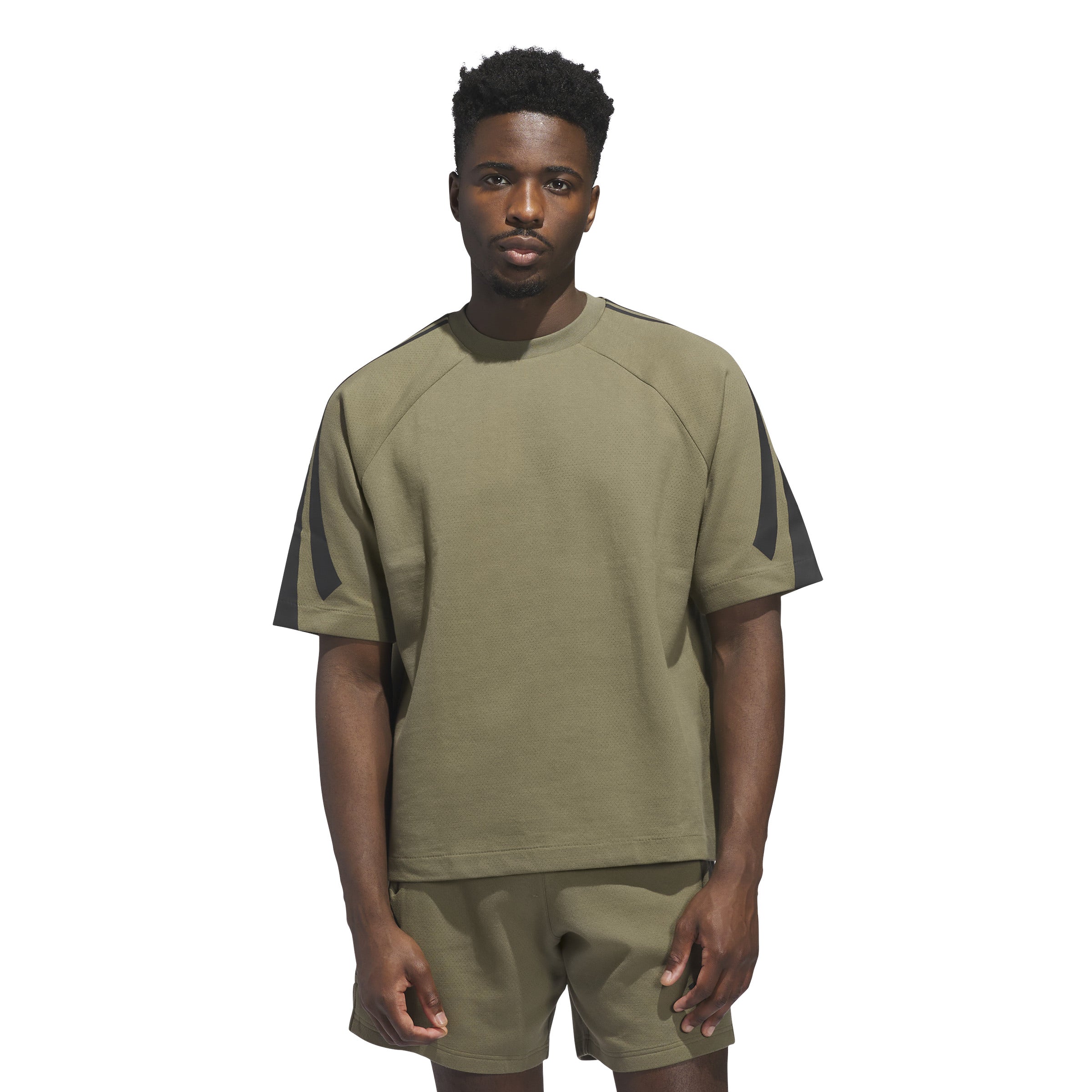 ADIDAS BASKETBALL SHORT SLEEVE SWEATSHIRT