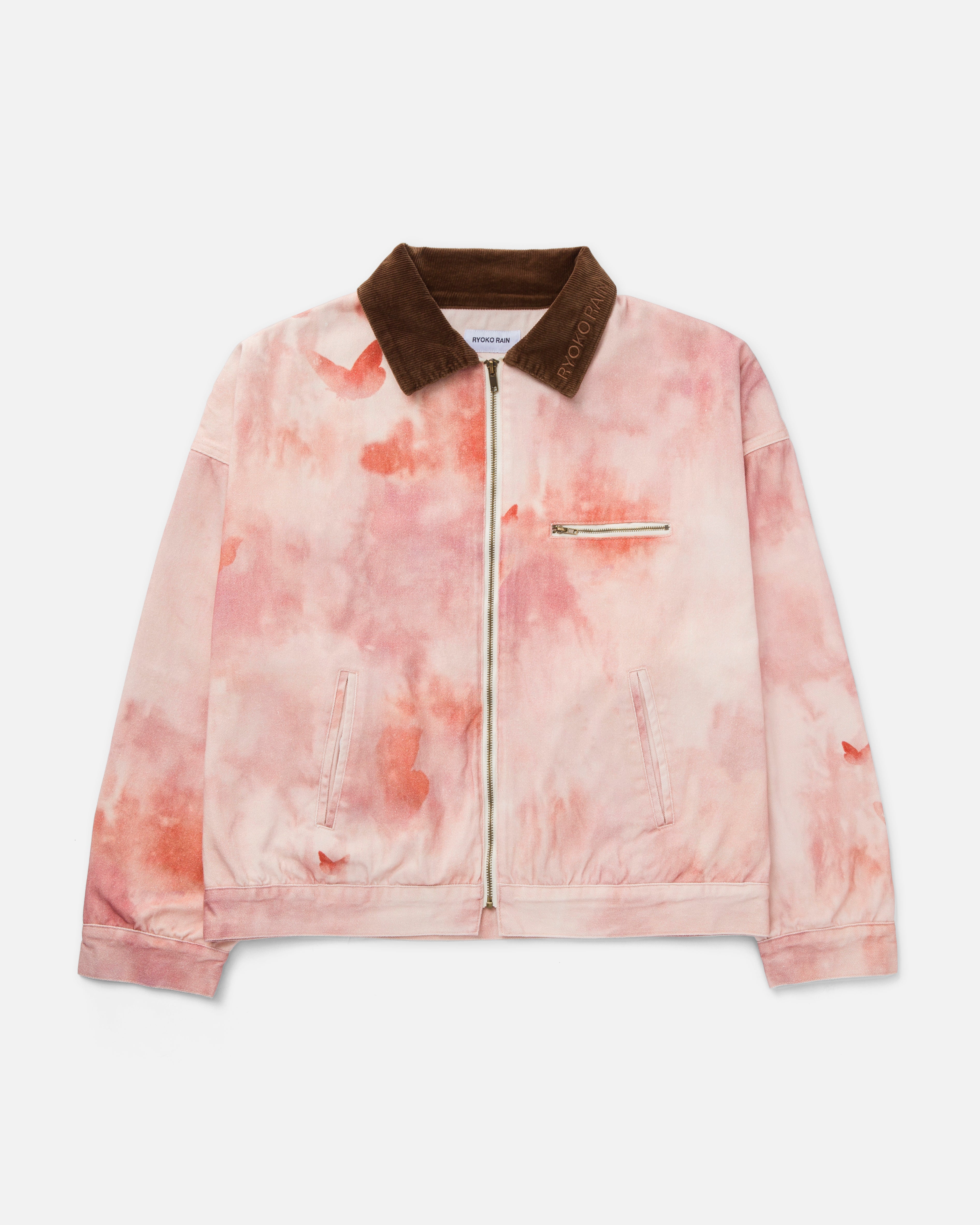 RYOKO RAIN WATERCOLOR BUTTERFLY WORK JACKET