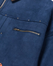 RYOKO RAIN INDIGO SUEDE FLIGHT WORK JACKET