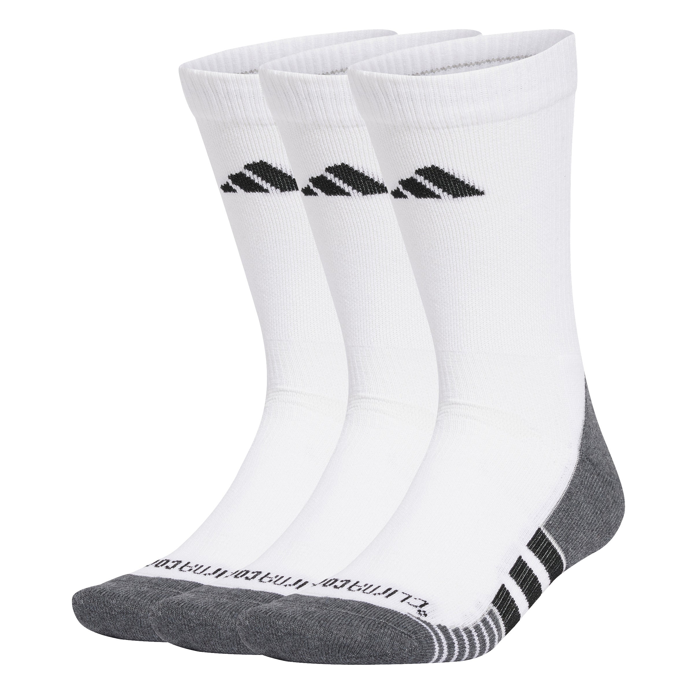 ADIDAS PERFORMANCE CUSHIONED CREW SOCKS - 3 PACK