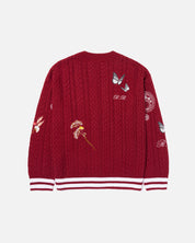 RYOKO RAIN CABLE KNIT CARDIGAN