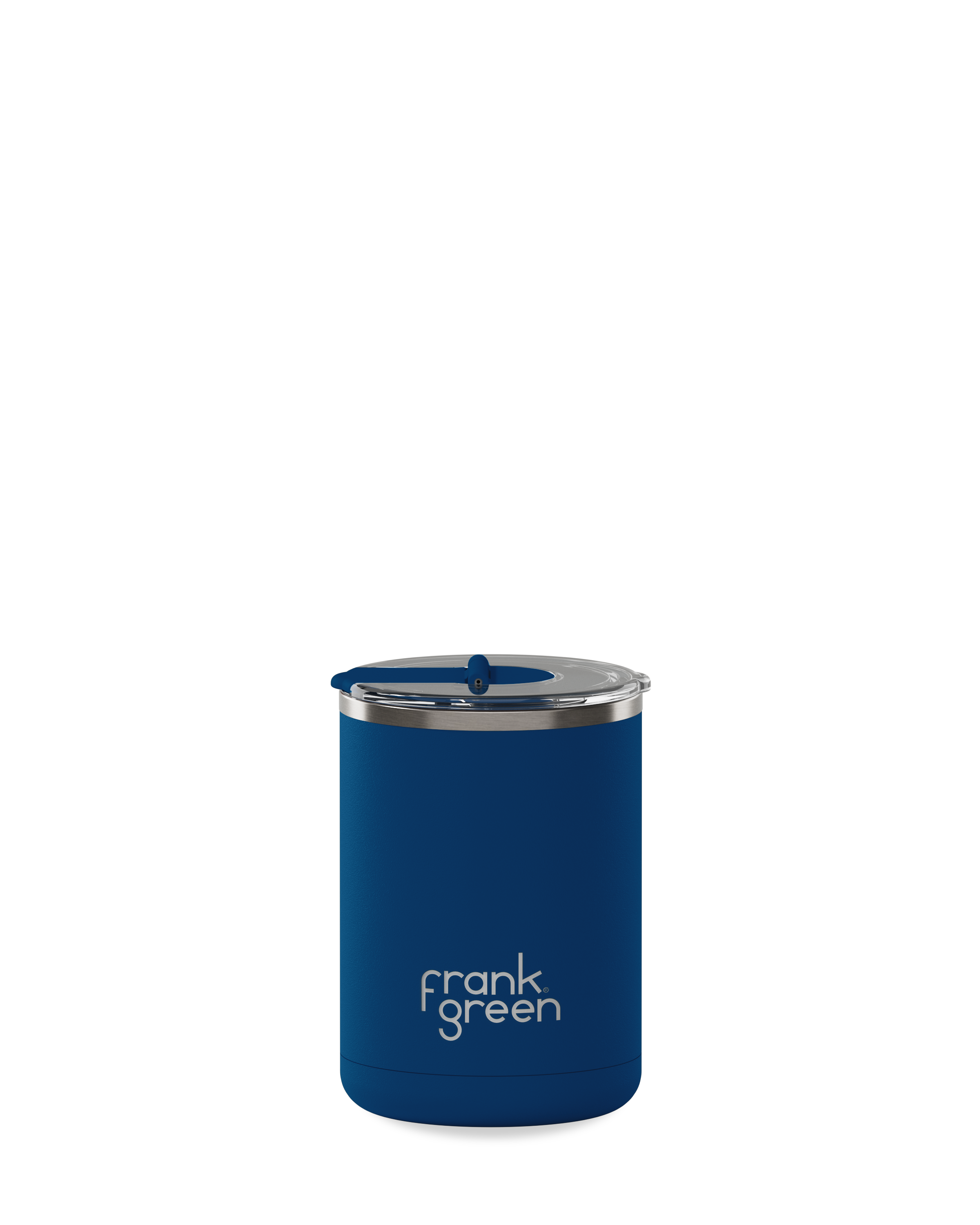 FRANK GREEN 12OZ CERAMIC COFFEE CUP WITH HINGED LID DEEP OCEAN