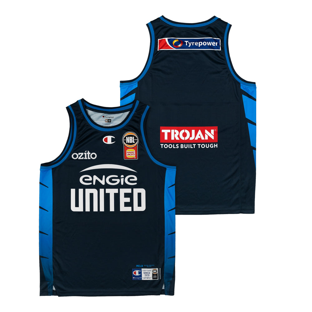 MELBOURNE UNITED YOUTH PRIMARY JERSEY-NAVY BLANK