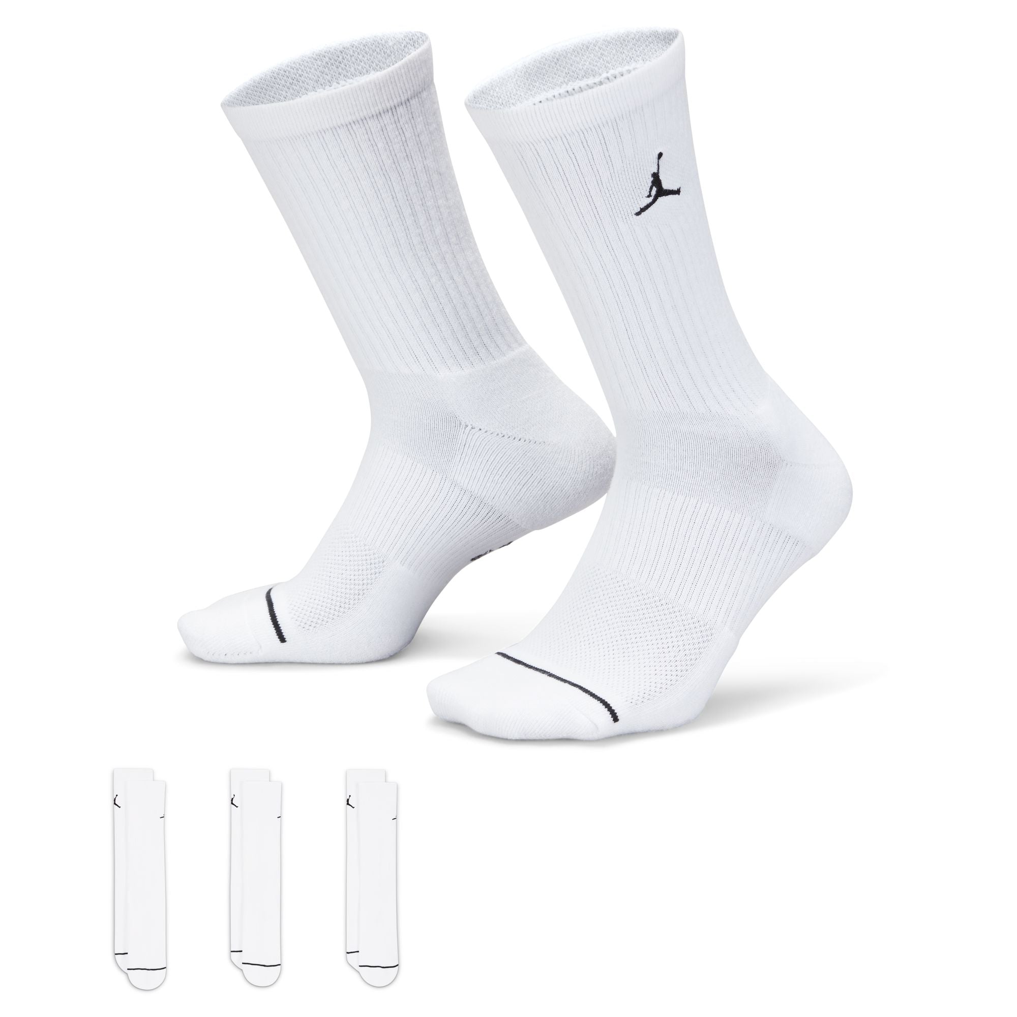 JORDAN U ED CUSH POLY CREW 3PR 144