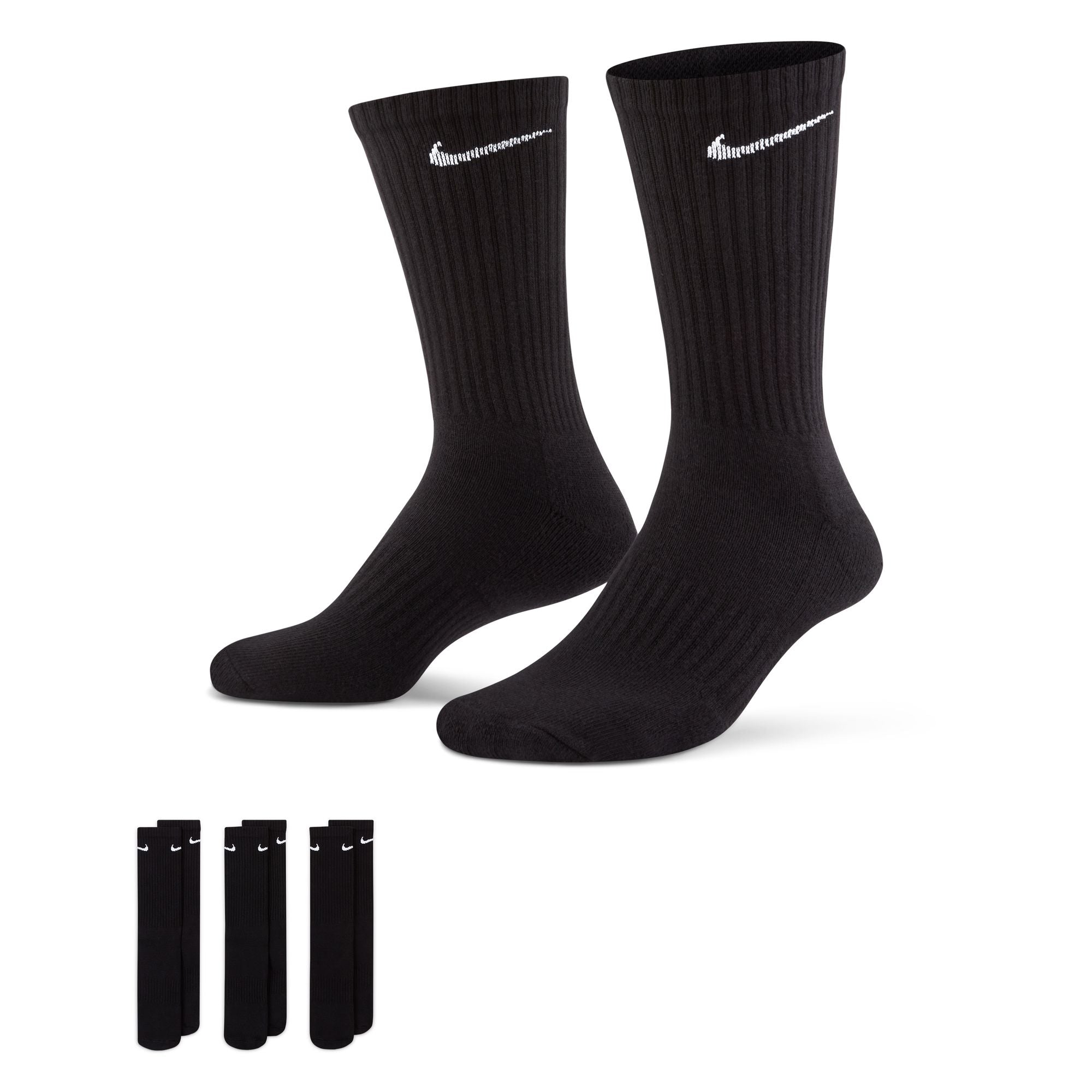 NIKE EVERYDAY CUSHIONED CREW SOCKS - 3 PACK
