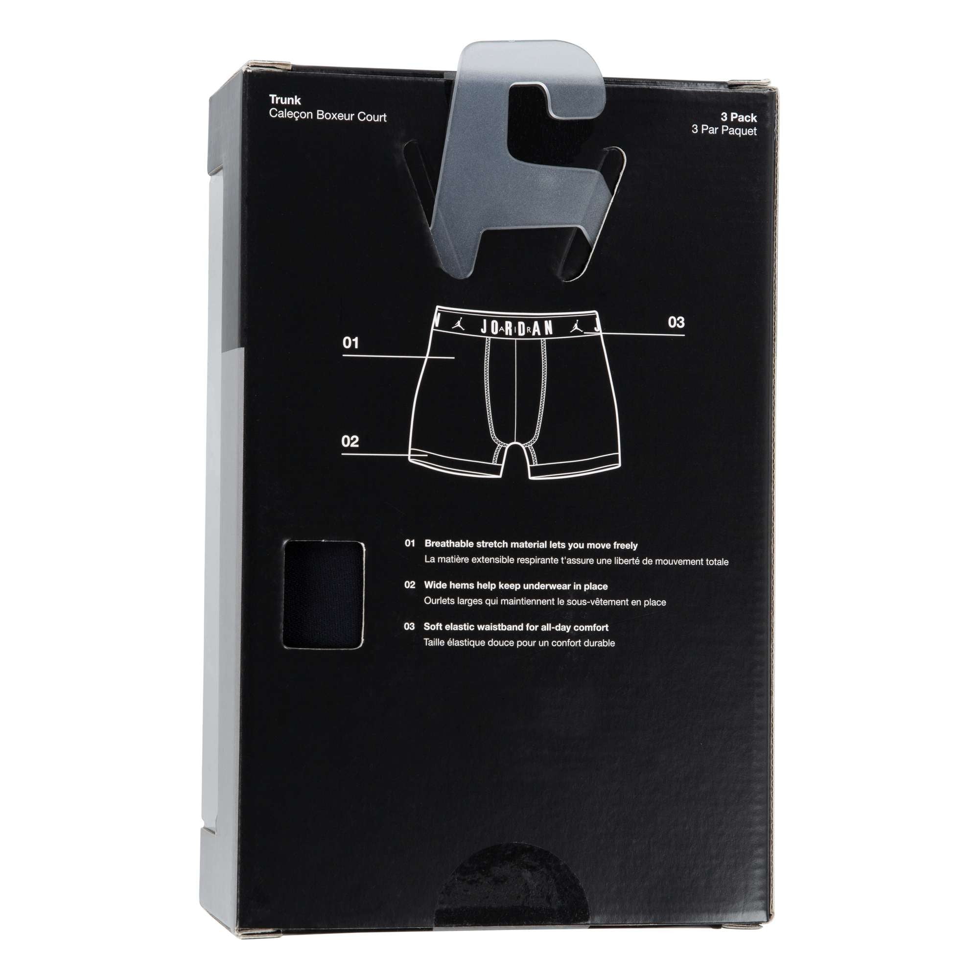 JORDAN MENS FLIGHT COTTON TRUNK - 3 PACK