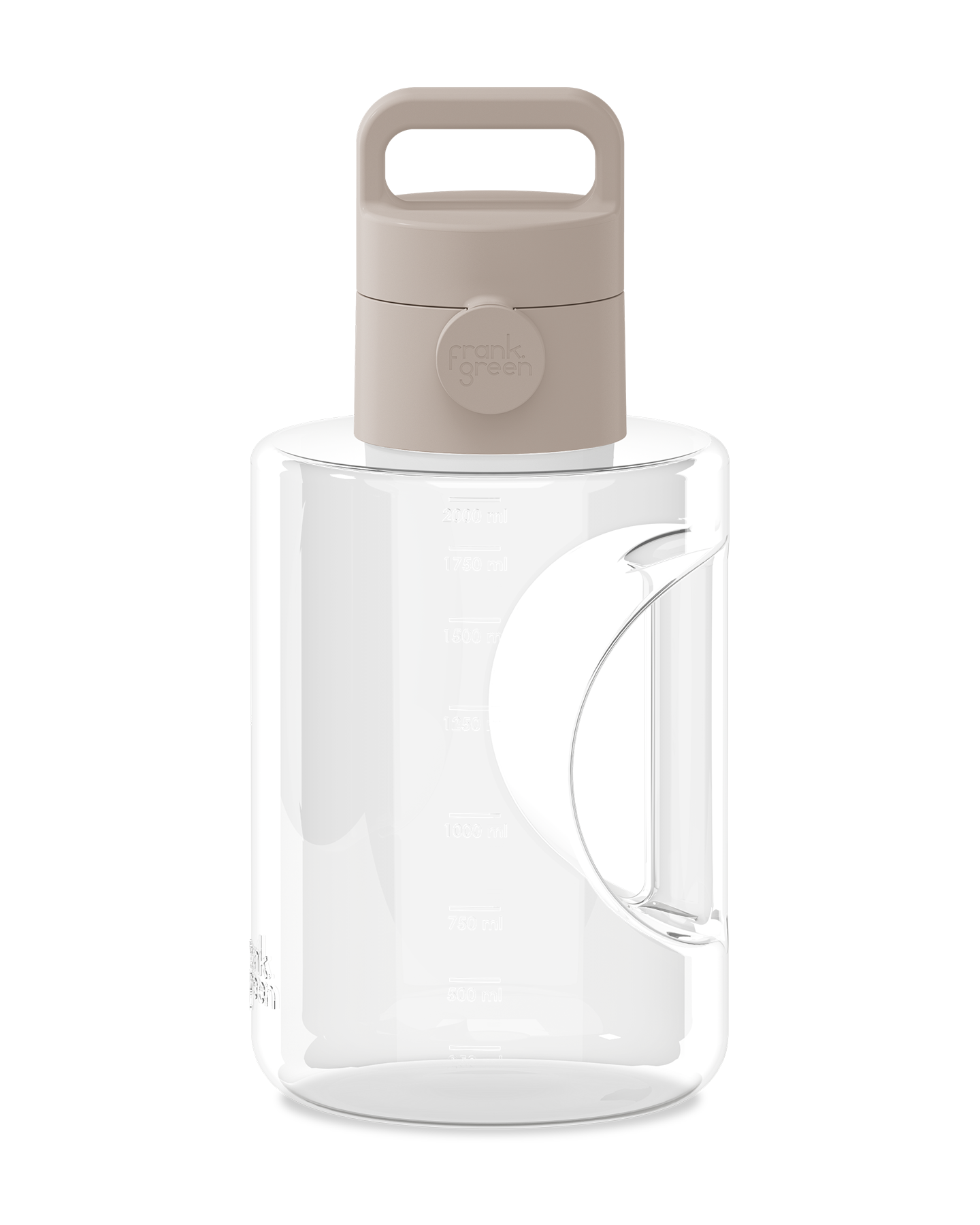 FRANK GREEN 68OZ TITAN REUSABLE BOTTLE CLEAR WITH GRIP & SIP LID MOON DUST