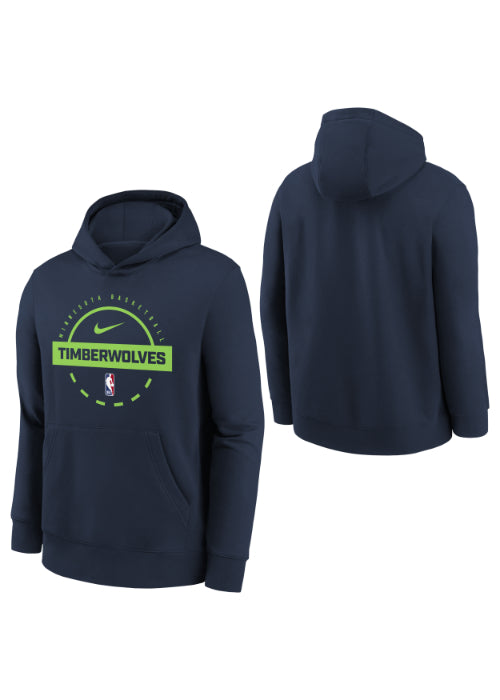 NIKE TIMBERWOLVES PRACTICE HOODIE - YOUTH