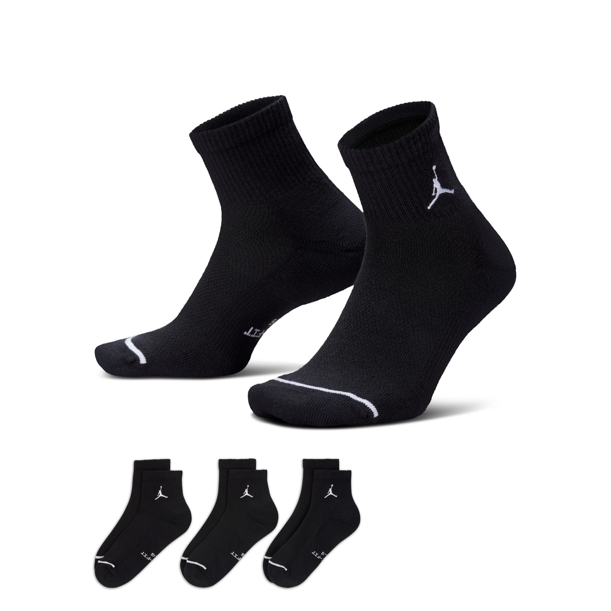 JORDAN UNISEX EVERYDAY ELEVATED ANKLE SOCKS - 3 PACK