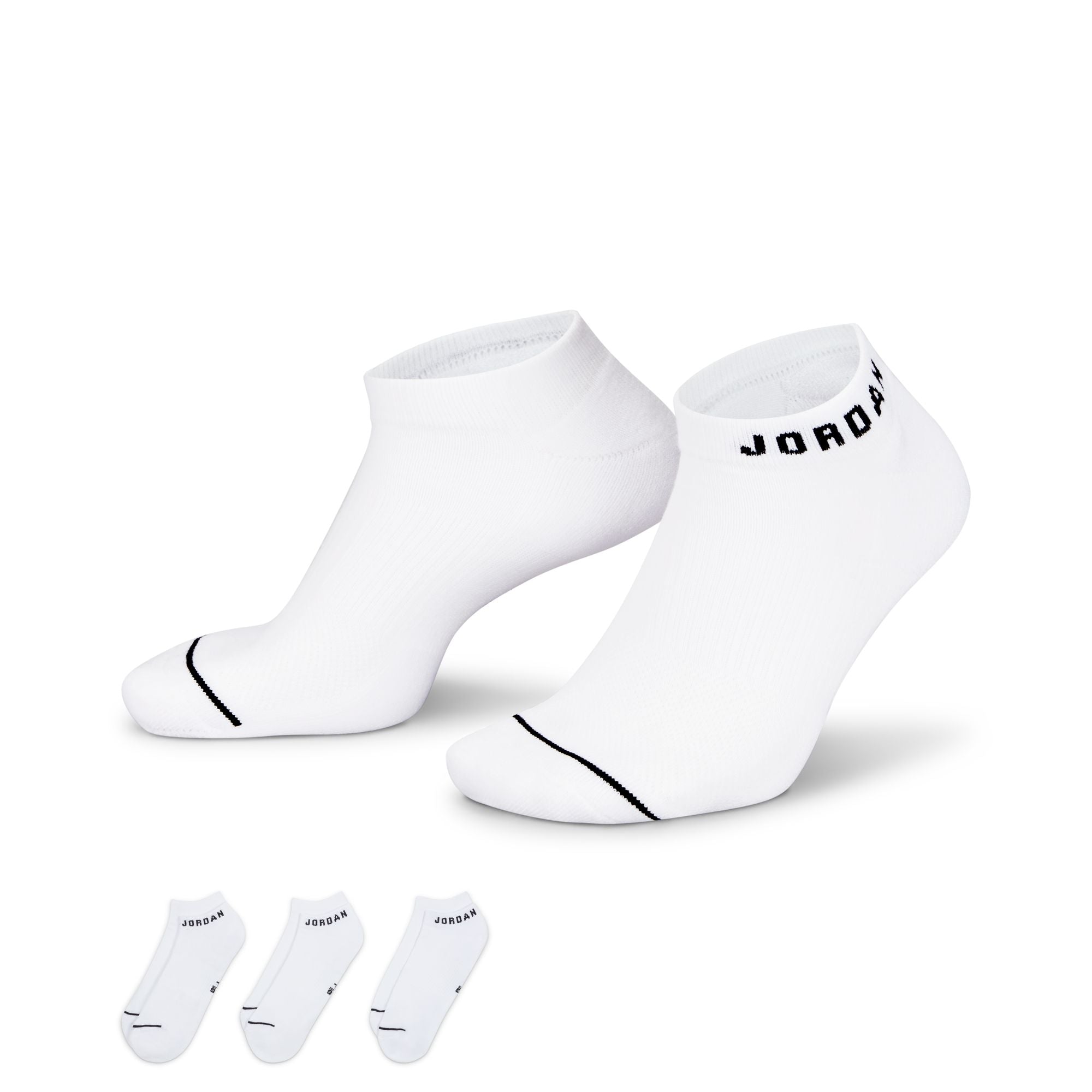 JORDAN CUSHIONED NO-SHOW SOCKS - 3 PAIRS