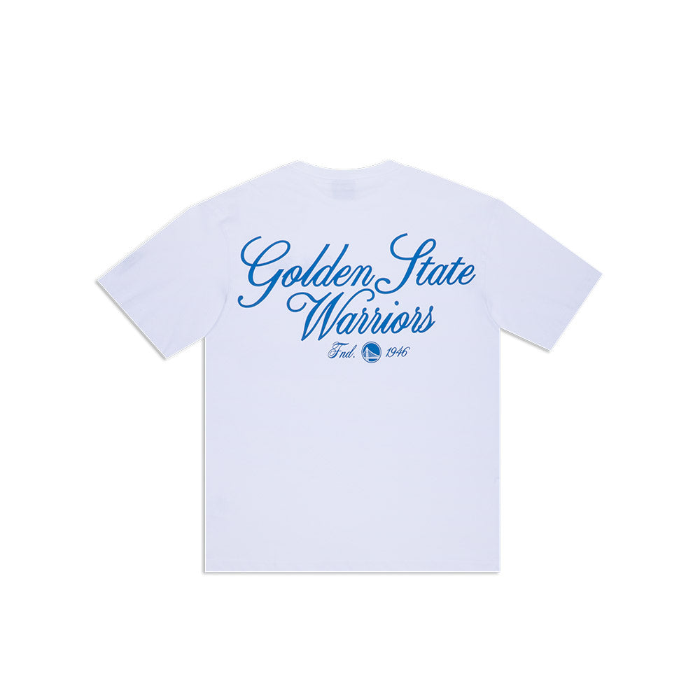 NEW ERA TEE CURSIVE GOLWAR WHI