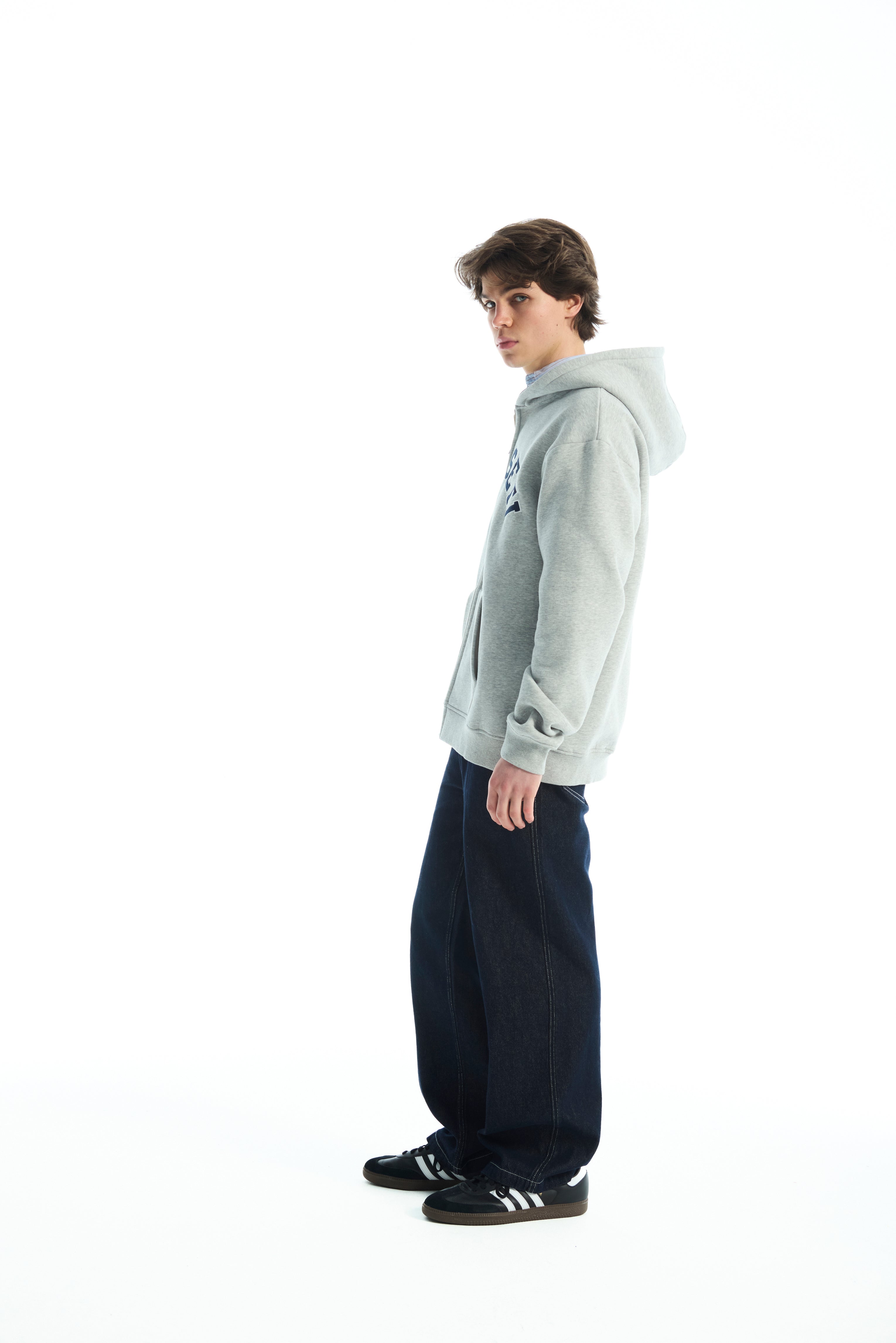 VOUSETI VARSITY ZIP THROUGH HOODIE
