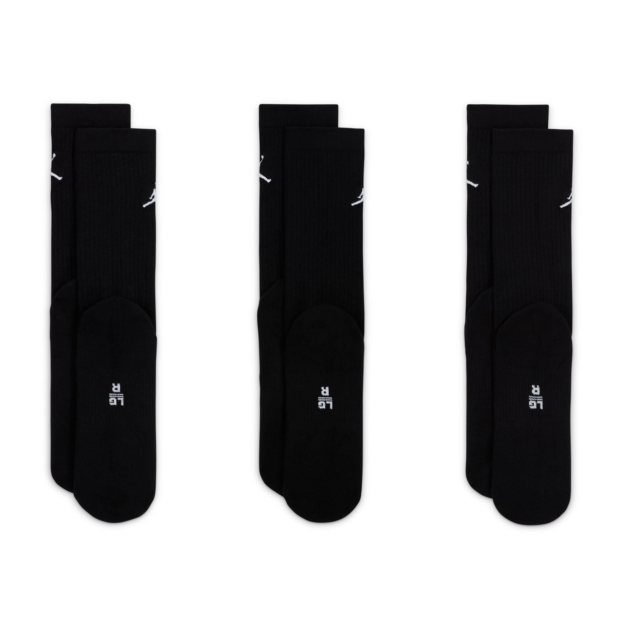JORDAN UNISEX EVERYDAY CUSHIONED CREW SOCKS - 3 PACK