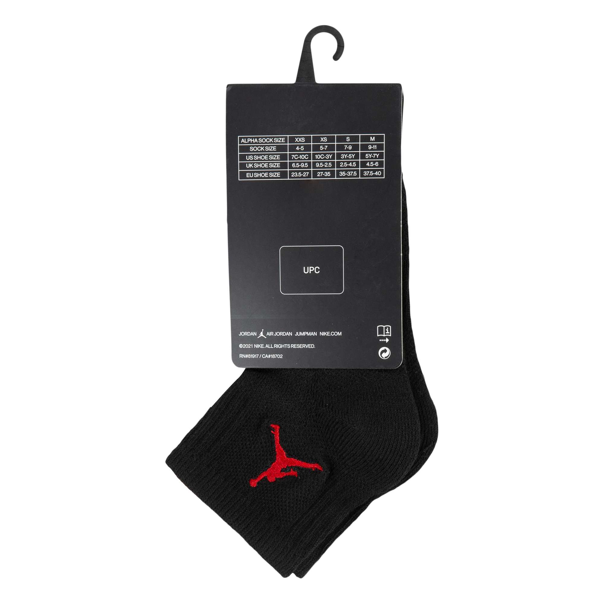 JORDAN JUMPMAN QUARTER SOCKS (3 PACK) - YOUTH