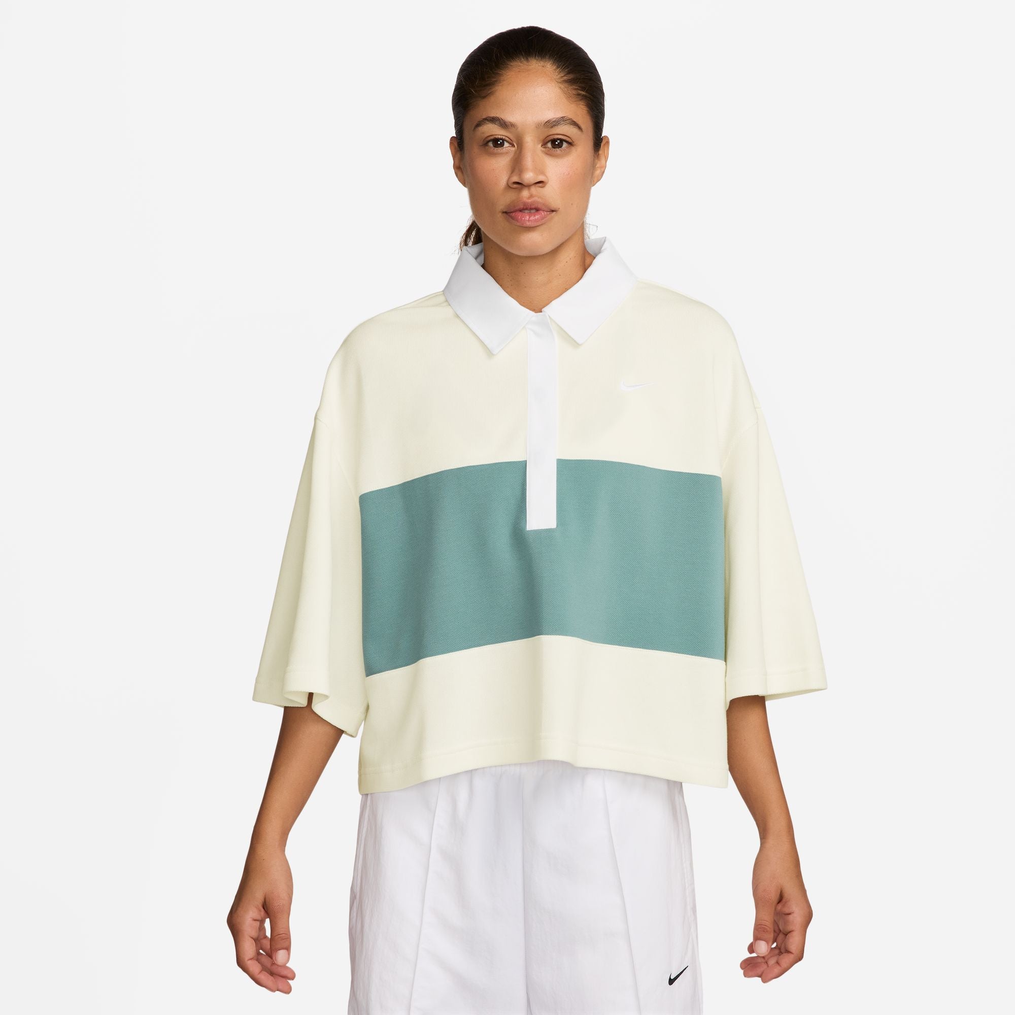 NIKE WOMENS SHORT SLEEVE POLO TOP