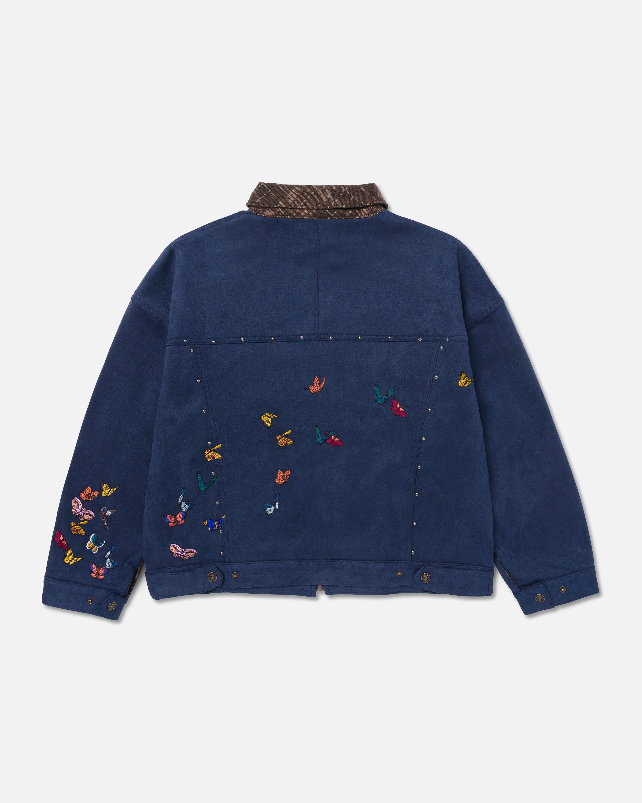 RYOKO RAIN INDIGO SUEDE FLIGHT WORK JACKET