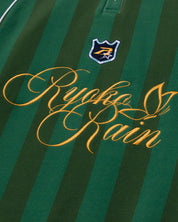 RYOKO RAIN RUGBY JERSEY HOODIE- GREEN