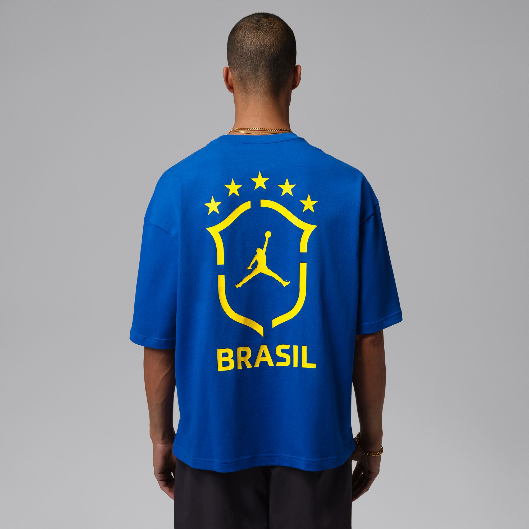 JORDAN MENS BRAZIL WORLD CUP OVERSIZED TEE