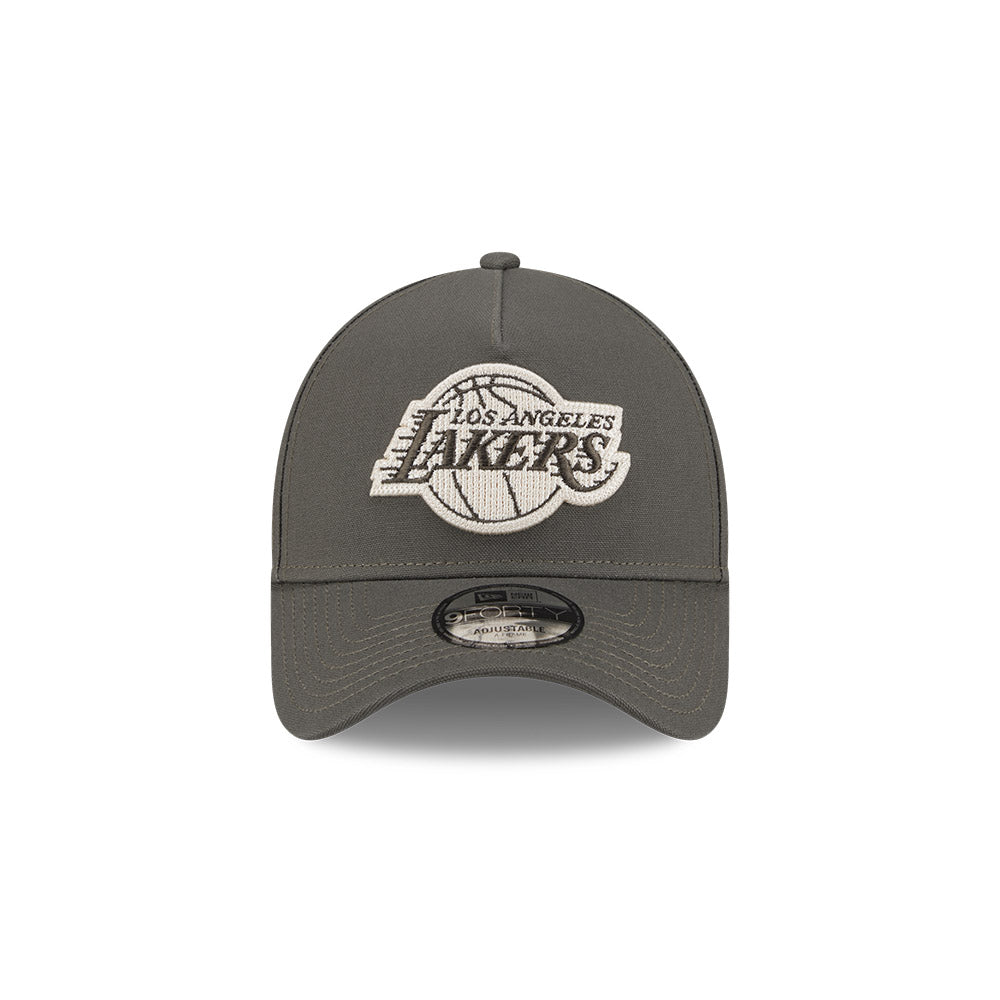 NEW ERA 940 A-FRAME MOSS CANVAS CHAINSTITCH - LA LAKERS