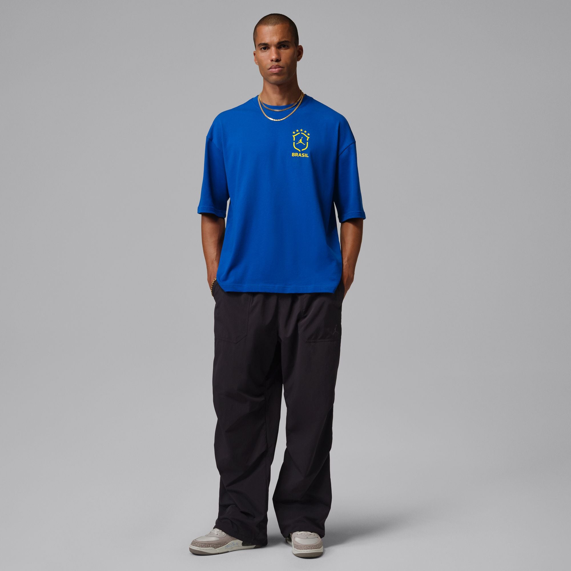 JORDAN MENS BRAZIL WORLD CUP OVERSIZED TEE