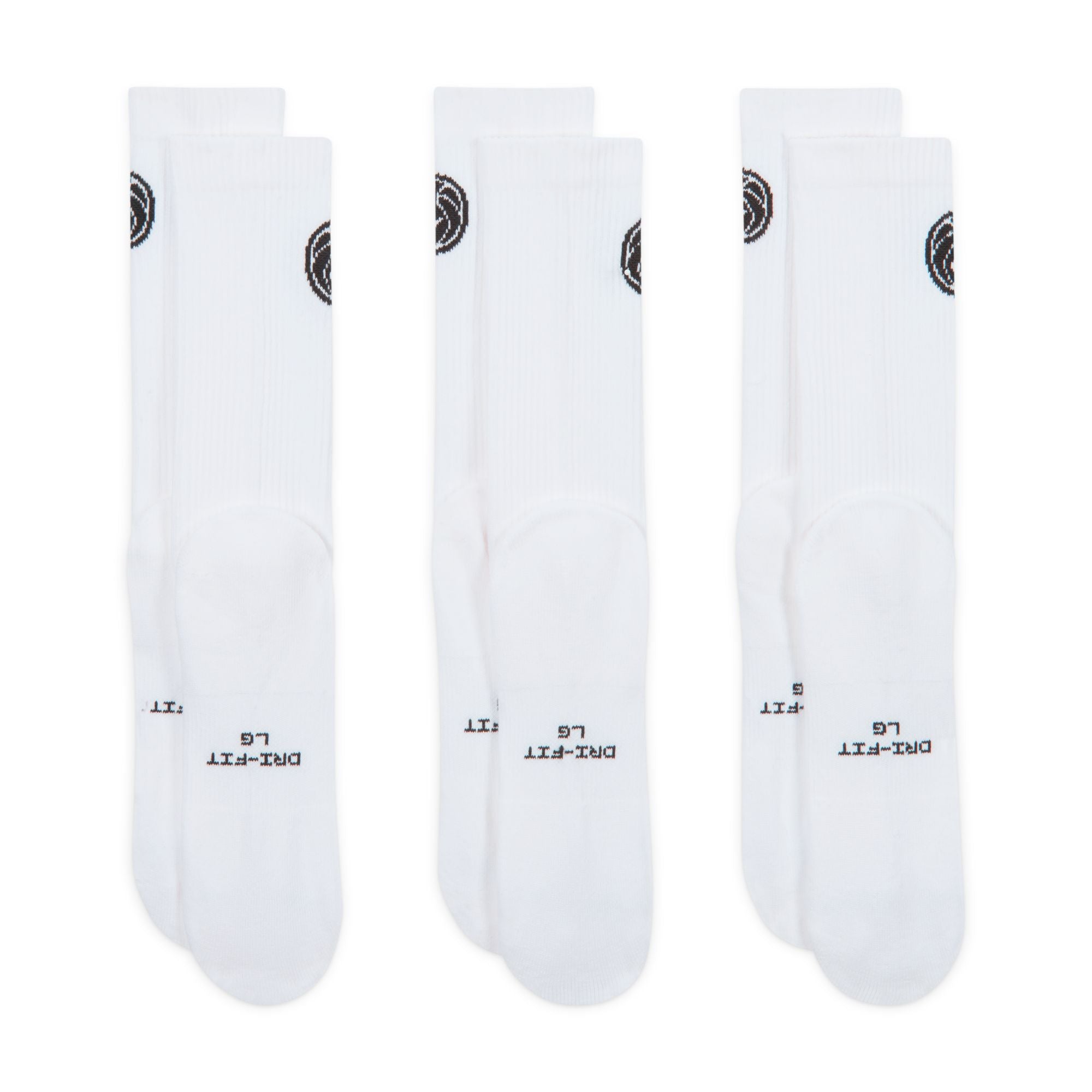 NIKE UNISEX EVERYDAY BASKETBALL CREW SOCKS - 3 PACK