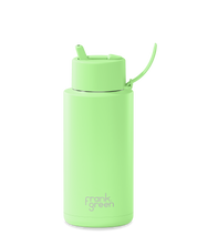 FRANK GREEN 34OZ STAINLESS STEEL/CERAMIC BOTTLE WITH FLIP LID