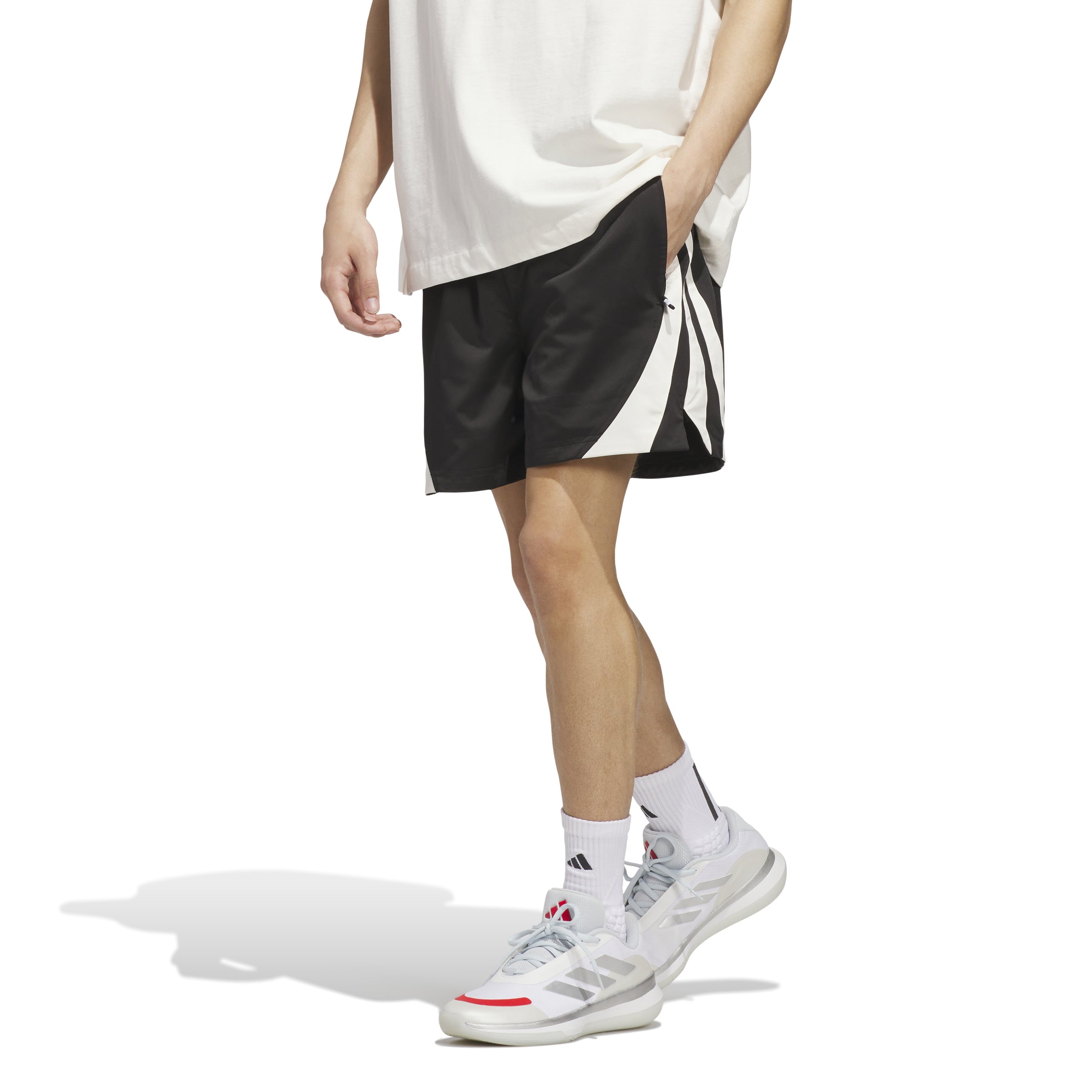 ADIDAS BASKETBALL WOVEN 3-STRIPES SHORTS