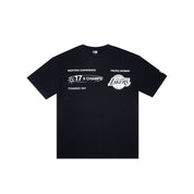 NEW ERA TEE X CHAMP LOS ANGELES LAKERS BLK WHI