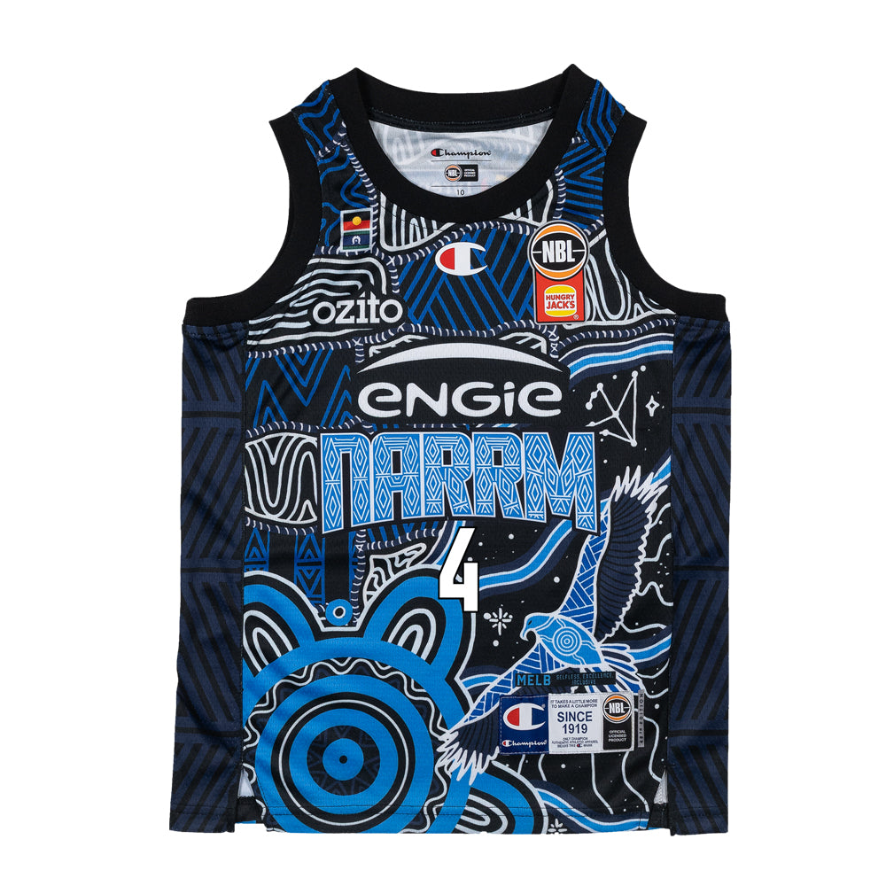 YOUTH INDIGENOUS ROUND NECK JERSEY-MELBOURNE UNITED
