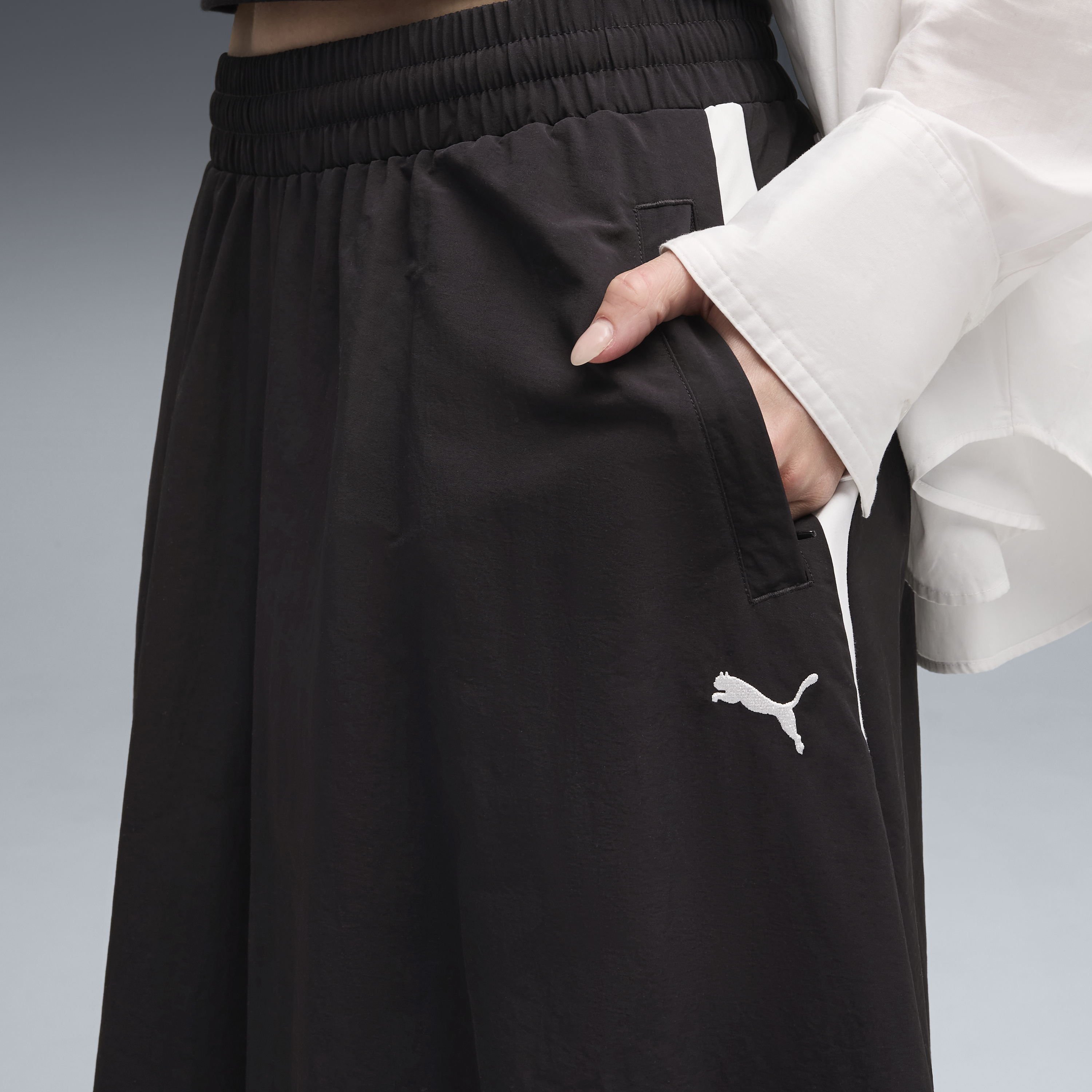 PUMA T7 WOVEN MIDI SKIRT WOMENS