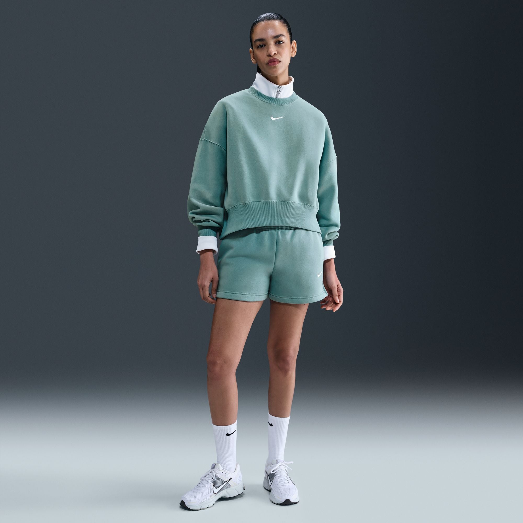 NIKE WOMENS FLEECE OVERSIZED CREW