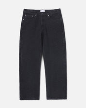 RYOKO RAIN SEIGAIHA JACQUARD DENIM JEANS - BLACK