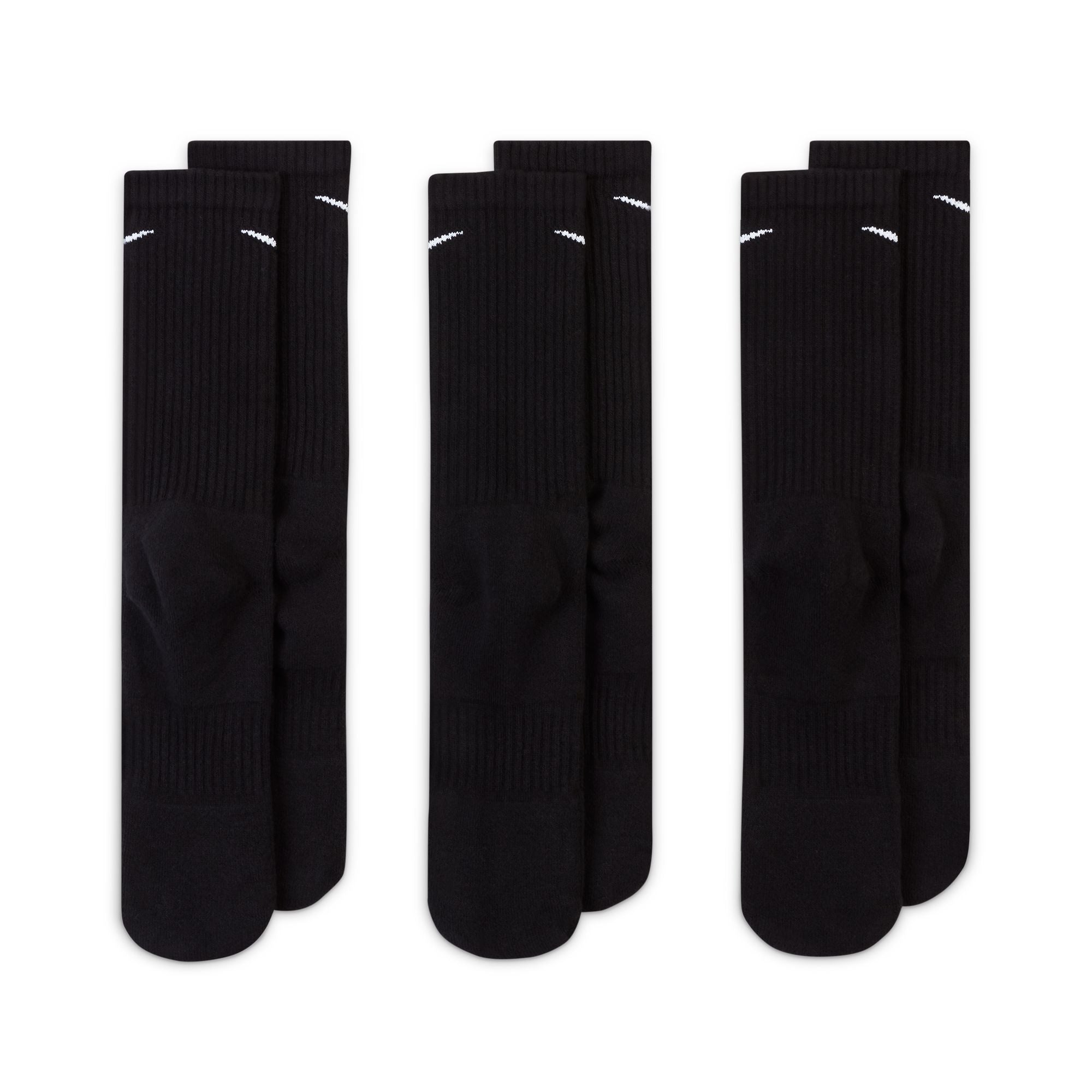 NIKE EVERYDAY CUSHIONED CREW SOCKS - 3 PACK