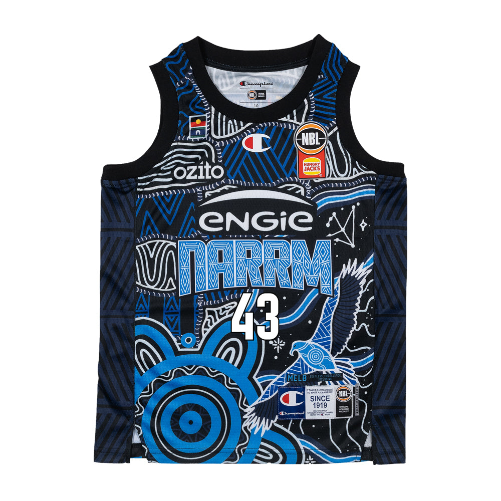YOUTH INDIGENOUS ROUND NECK JERSEY-MELBOURNE UNITED