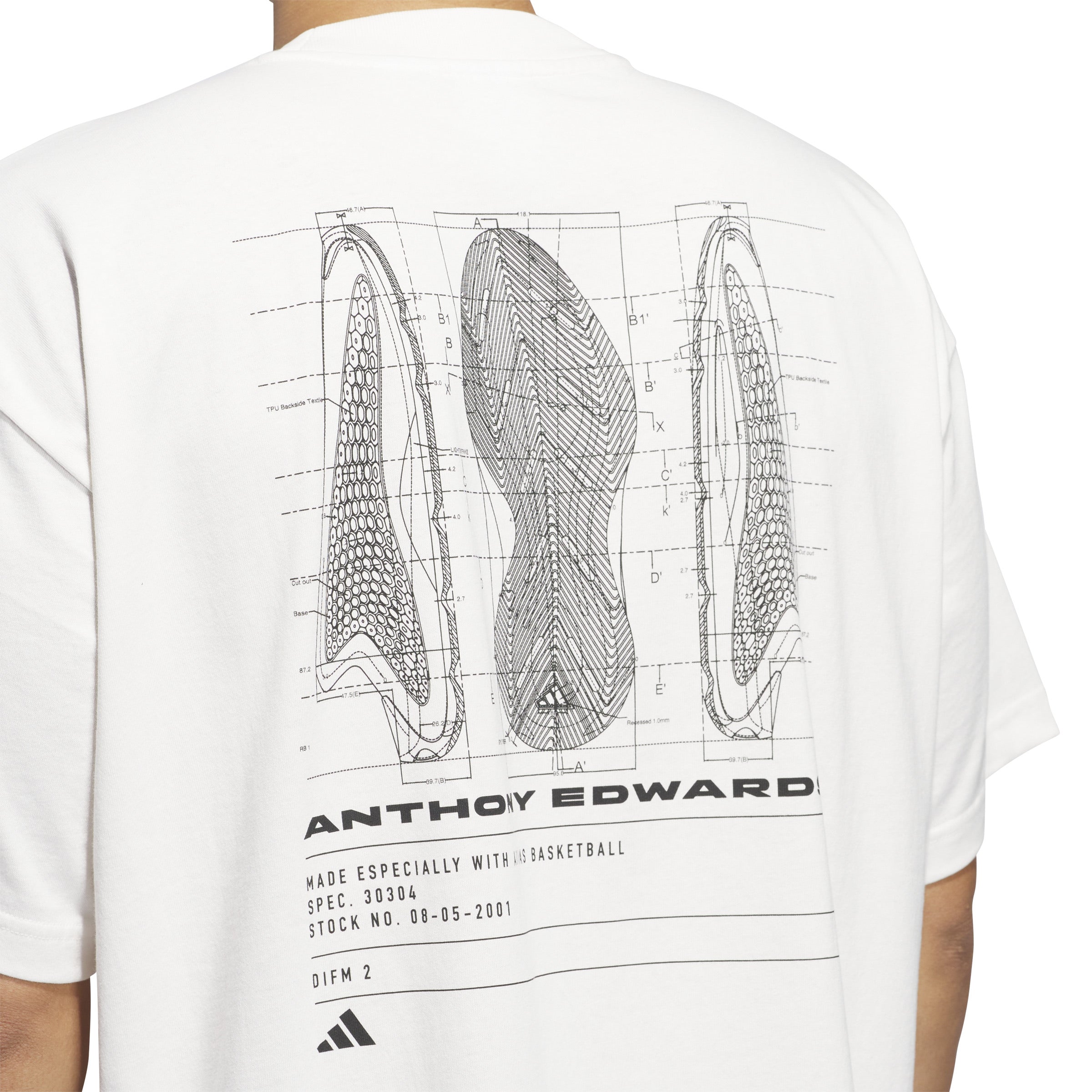 ADIDAS ANTHONY EDWARDS GRAPHIC TEE