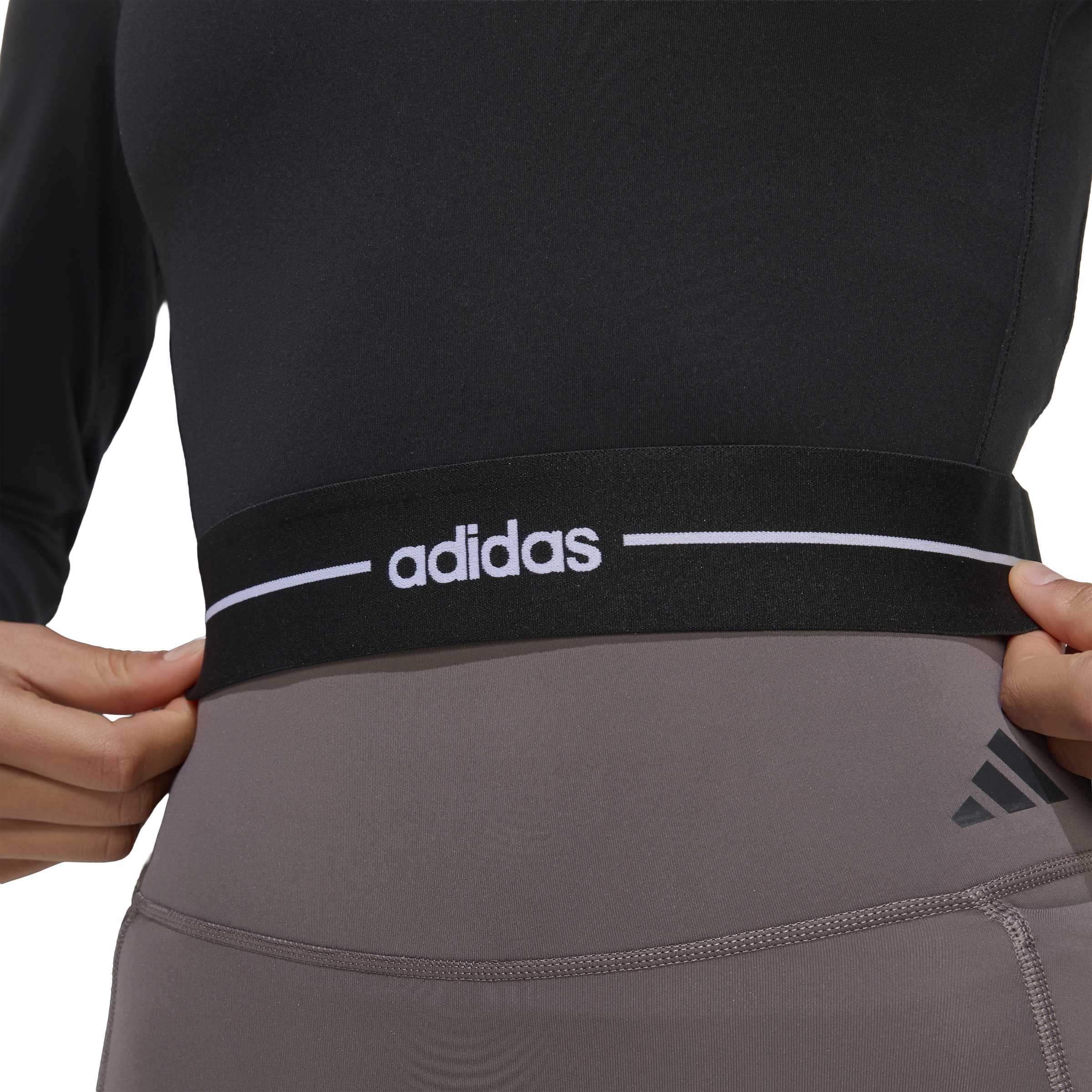 ADIDAS WOMENS HYPERGLAM CROPPED LONG SLEEVE