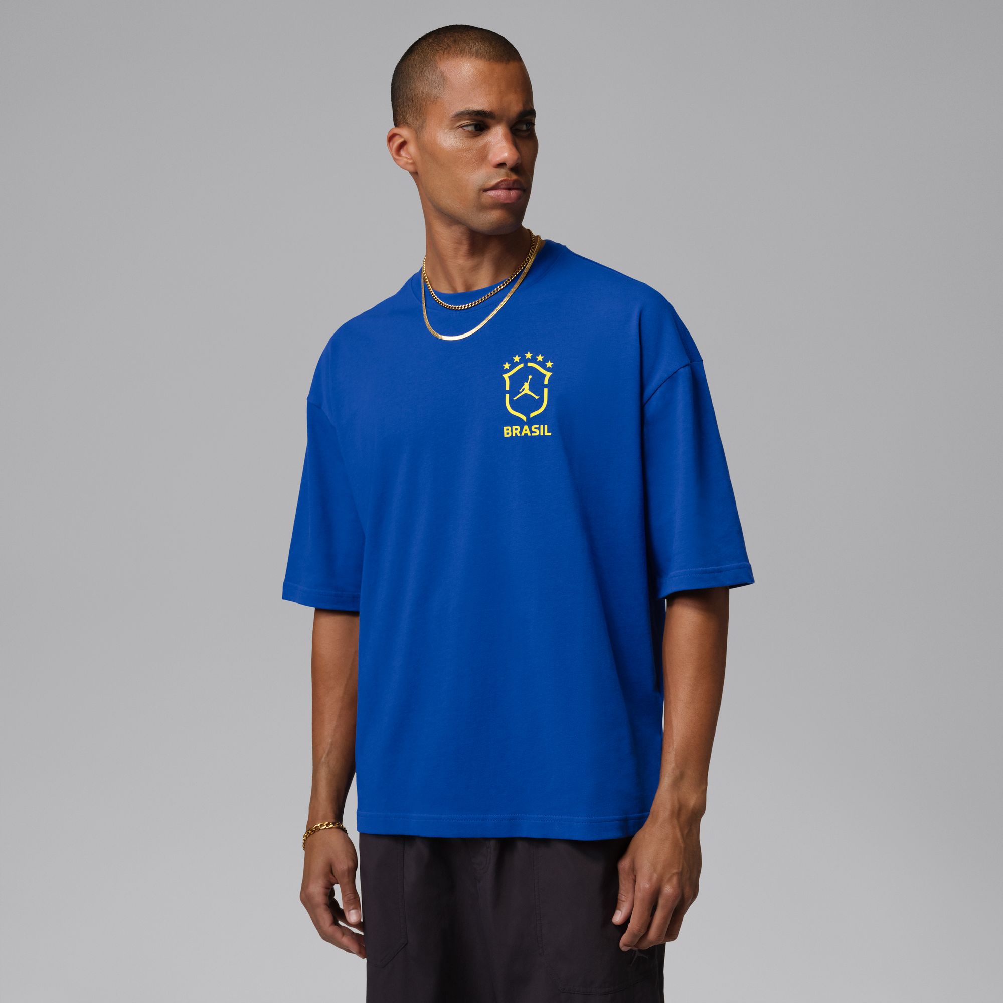 JORDAN MENS BRAZIL WORLD CUP OVERSIZED TEE