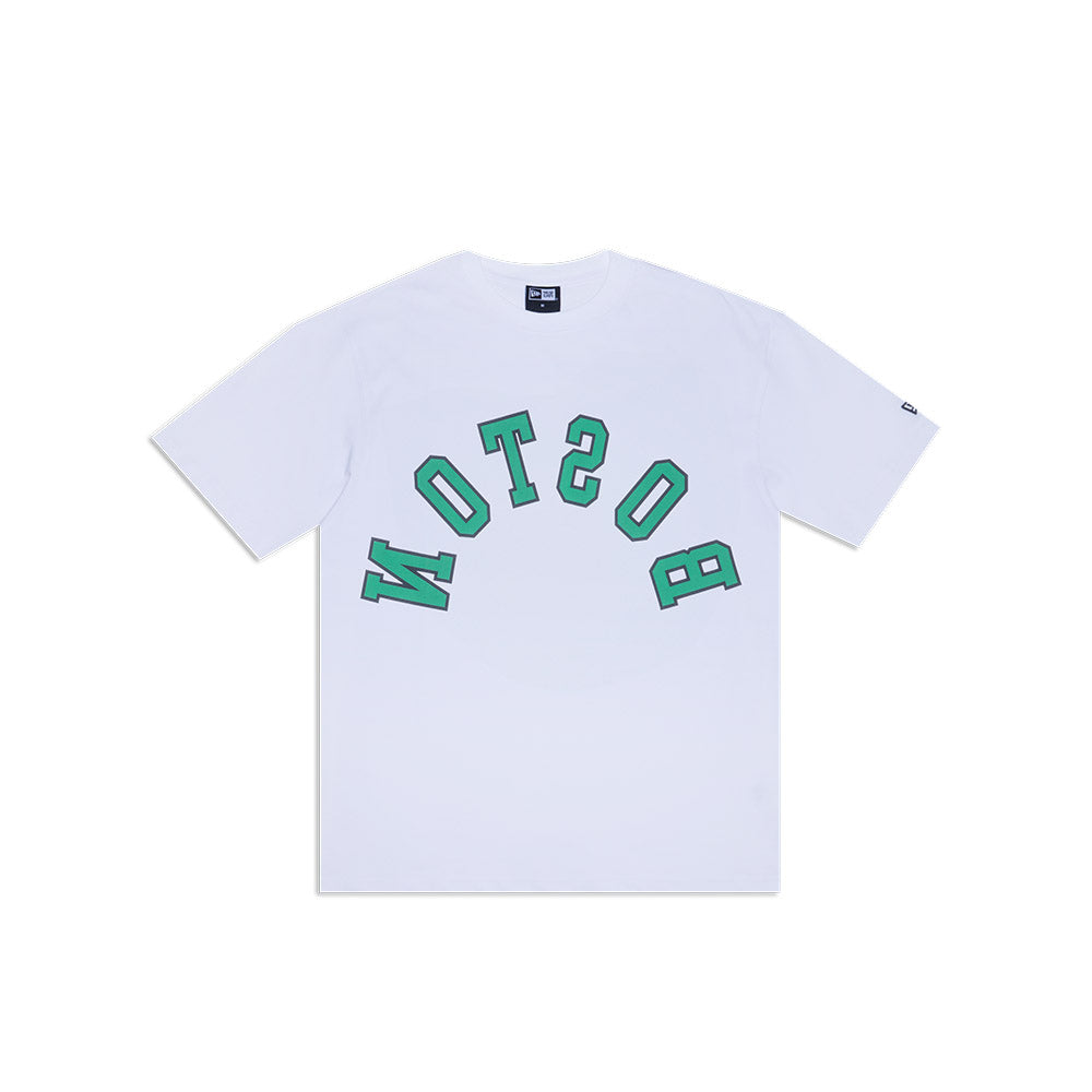 NEW ERA TEE UPSIDE DOWN BOSTON CELTICS WHI