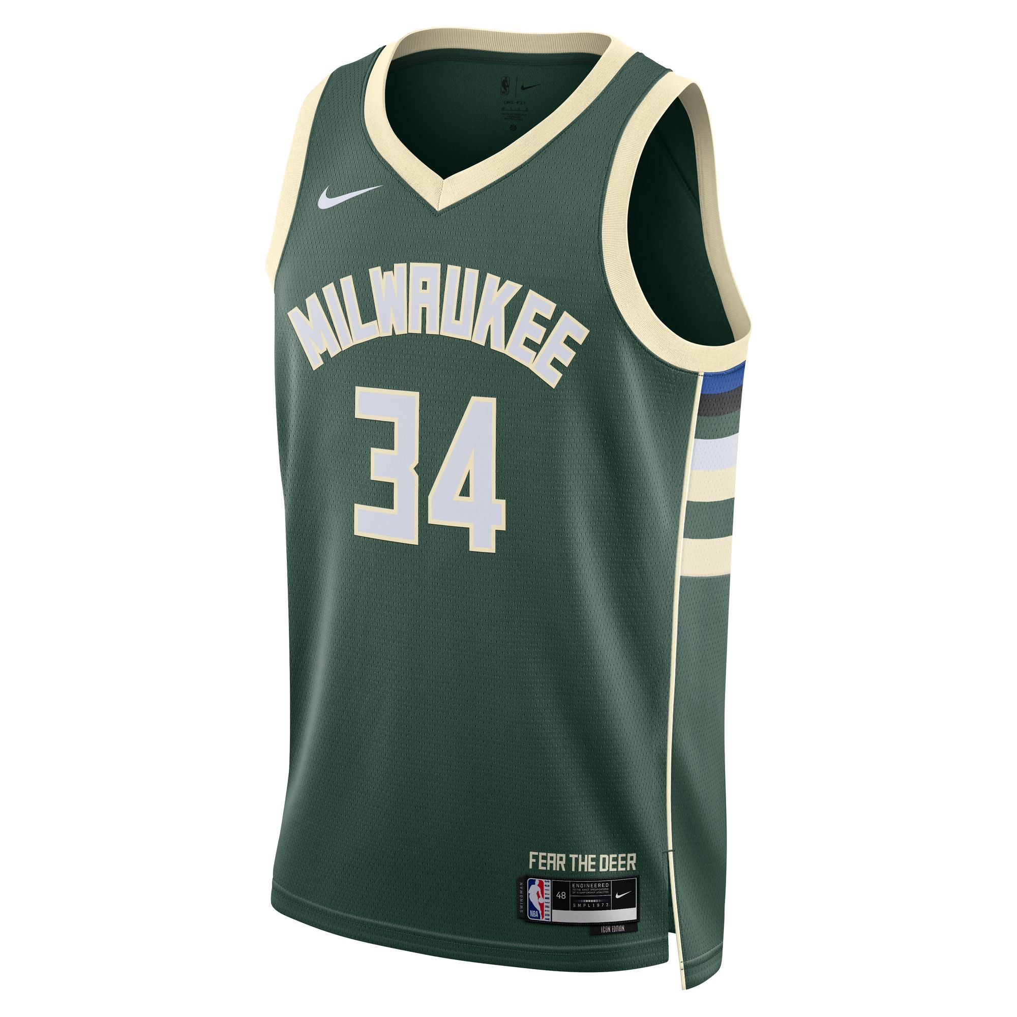 NIKE MILWAUKEE BUCKS SWINGMAN JERSEY ICON 2022