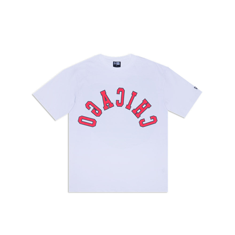 NEW ERA TEE UPSIDE DOWN CHICAGO BULLS WHI