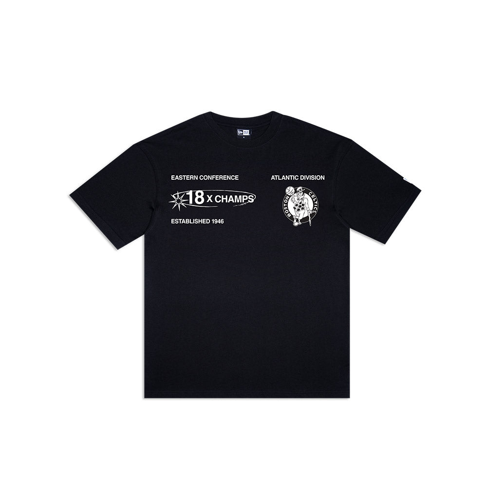 NEW ERA TEE X CHAMP BOSTON CELTICS BLK WHI