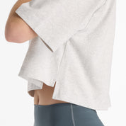 NEW BALANCE ATHLETICS PREMIUM CHEST LOGO CROPPED T-SHIRT- AHH