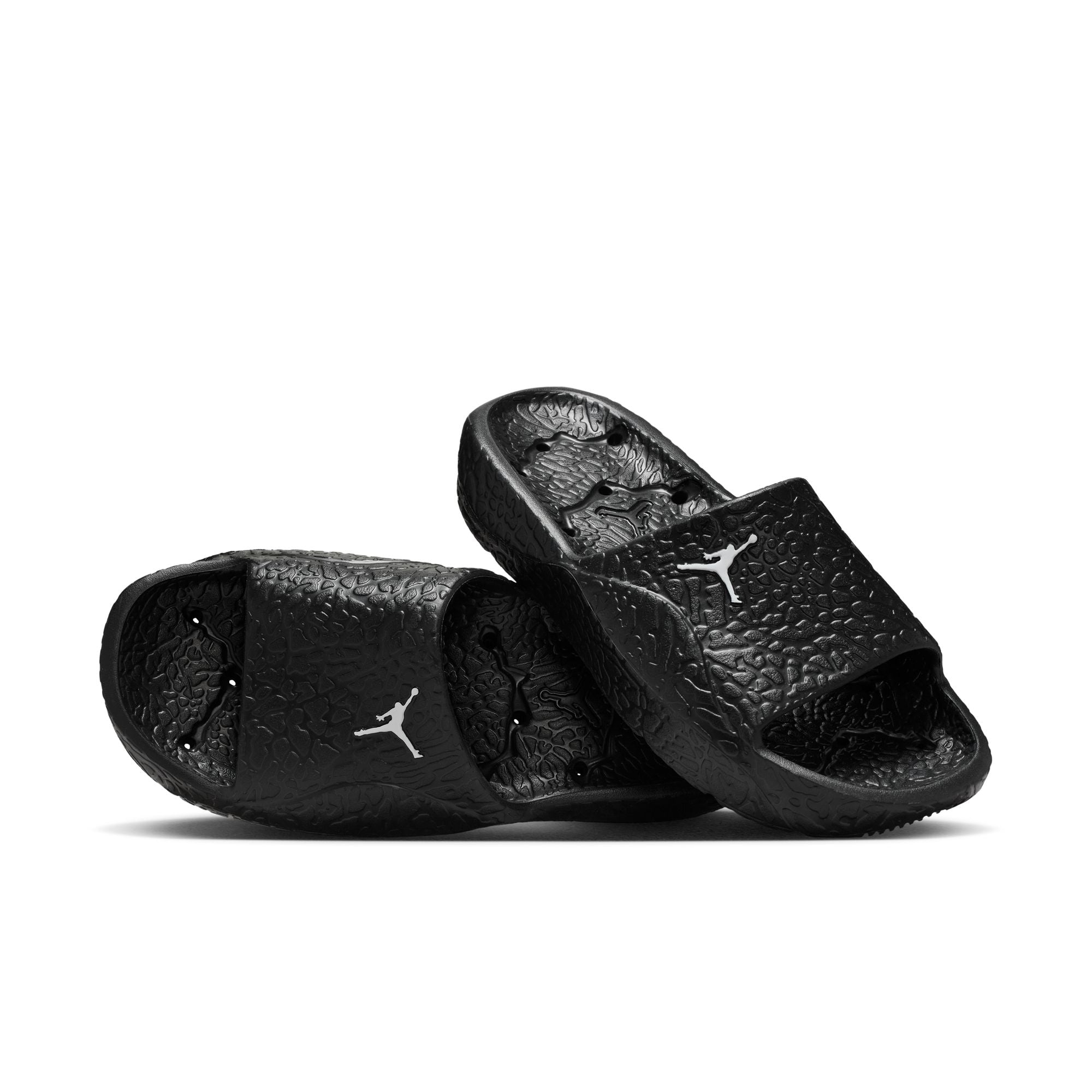 black and grey jordan slides