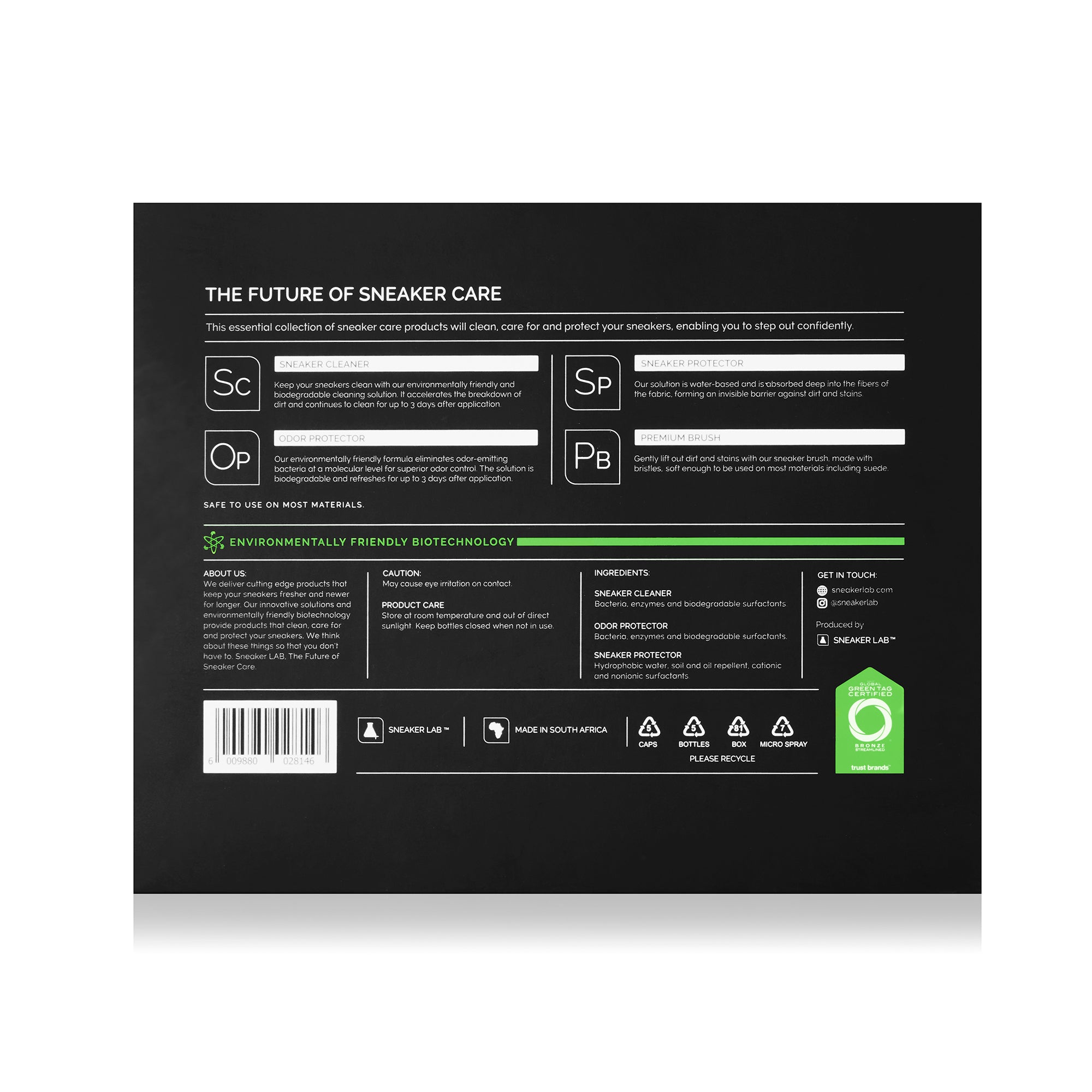 SNEAKER LAB SNEAKER CARE KIT WITH WIPES