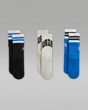 JORDAN MVP 3PK CREW SOCK- KIDS