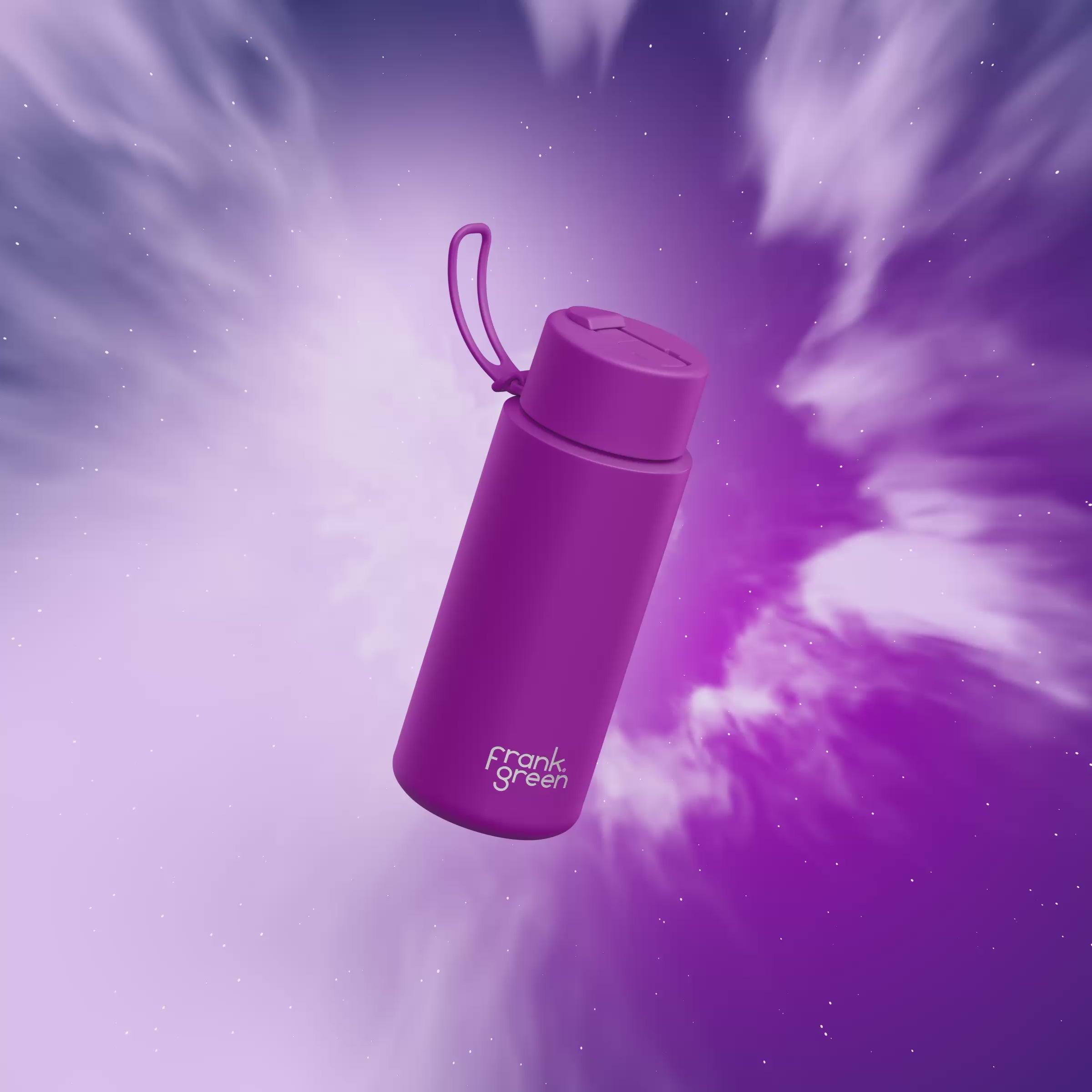 FRANK GREEN 34oz Single Wall Bottle Colour Change Twilight with Flip Straw Lid